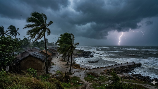 ১৯ জেলায় শক্তিশালী ঝড়ের শঙ্কা, নদীবন্দরে সতর্কবার্তা