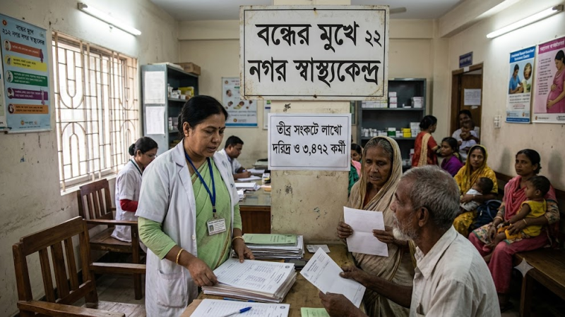 বন্ধের মুখে ২১২ নগর স্বাস্থ্যকেন্দ্র: তীব্র সংকটে লাখো দরিদ্র ও ৩,৪৭২ কর্মী