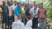 বালিয়াকান্দিতে নতুনচর-আবাসন সড়ক ভাঙন রোধে জিও ব্যাগ স্থাপন কাজের উদ্বোধন
